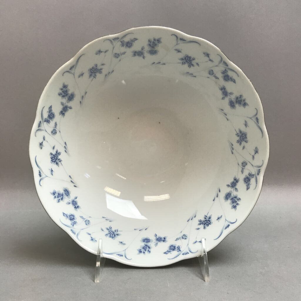 Blue Floral Porcelain Serving Bowl (8.5in)