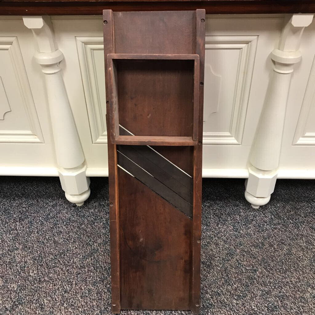 Vintage Wooden Cabbage Slicer with Box 