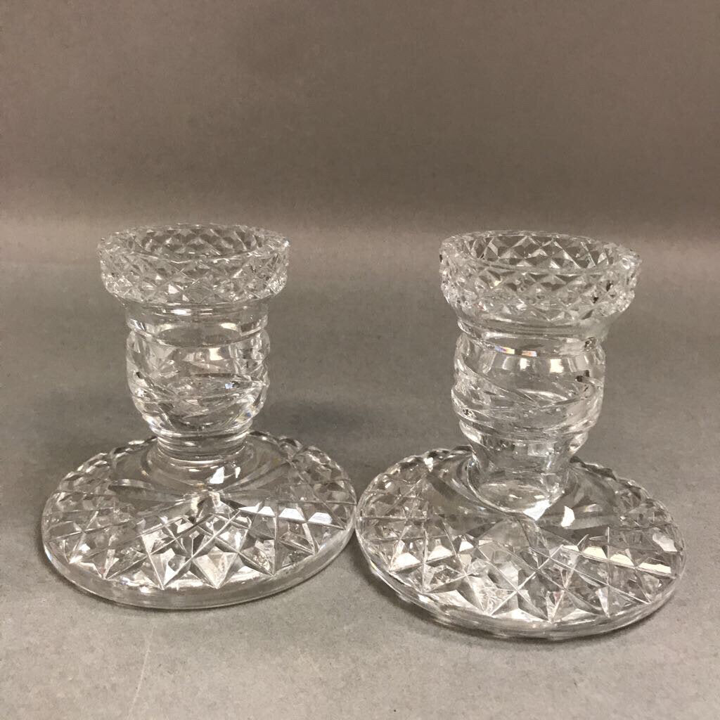 Glass Candle Holder (Set of 2) (3in)