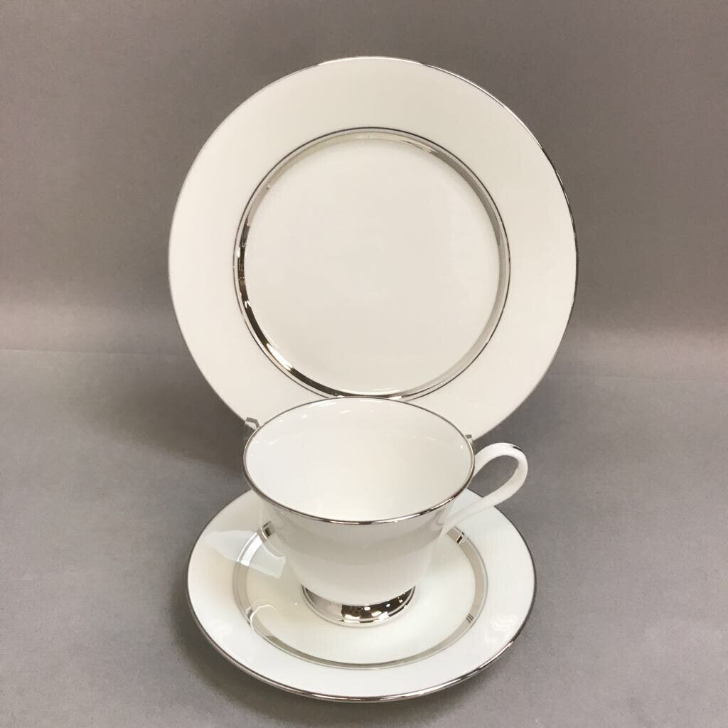 Lexington Oxford Bone China Tea Cup, Saucer and Cake Plate Set