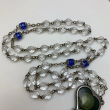 Load image into Gallery viewer, Vintage Holy Water Bubble Crystal Bead Rosary (32&quot; w/ 7.5&quot; Drop)
