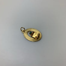 Load image into Gallery viewer, Gold Filled Green Crystal Las Vegas Souvenir Charm (1&quot;)
