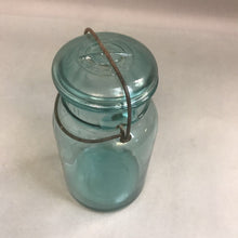 Load image into Gallery viewer, Vintage Blue Quart Mason Jar with Lid
