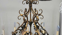 Load image into Gallery viewer, Wrought Metal Scrollwork Italian 12-Light Chandelier (~30x36x36)
