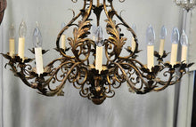 Load image into Gallery viewer, Wrought Metal Scrollwork Italian 12-Light Chandelier (~30x36x36)
