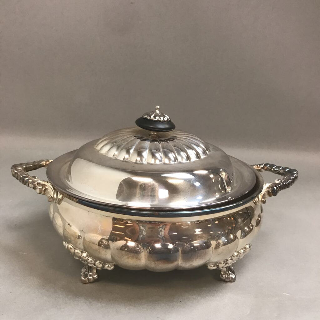 Webster Wilcox Silverplate Footed Serving Dish with Lid (4x10)