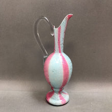 Load image into Gallery viewer, Blue &amp; Pink Glass Ewer (9.5&quot;)
