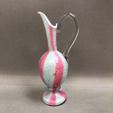 Load image into Gallery viewer, Blue &amp; Pink Glass Ewer (9.5&quot;)

