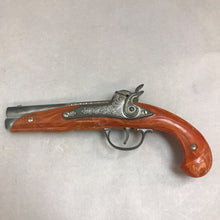 Load image into Gallery viewer, Antique Hubley Flintlock Double Barrel Cap Gun Toy With Bakelite Handle (10&quot;)
