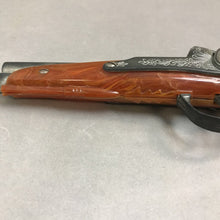 Load image into Gallery viewer, Antique Hubley Flintlock Double Barrel Cap Gun Toy With Bakelite Handle (10&quot;)
