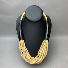 Load image into Gallery viewer, Vintage Horn &amp; Carved Bone Layered Bead Necklace (25")
