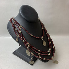 Load image into Gallery viewer, Vintage Guatemalan Real Coin Beaded Layered Necklace (34&quot;)
