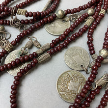 Load image into Gallery viewer, Vintage Guatemalan Real Coin Beaded Layered Necklace (34&quot;)

