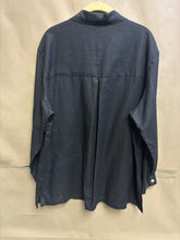Load image into Gallery viewer, H&amp;M Women&#39;s Collection Navy Linen Blouse Size 44
