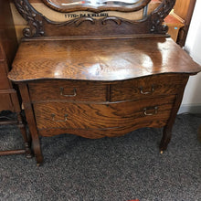 Load image into Gallery viewer, Antique 3 Drawer Dresser w/Mirror AS IS (76x40x23)
