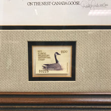 Load image into Gallery viewer, Dick Lynch Signed, Framed Print - &quot;On The Nest, Canada Goose&quot; w/ Stamp) (20x22)
