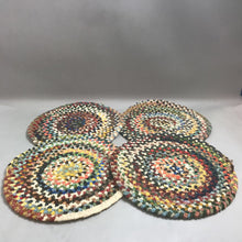 Load image into Gallery viewer, Vintage Set of 4 Chenille Chair Pad Braided (14&quot;)
