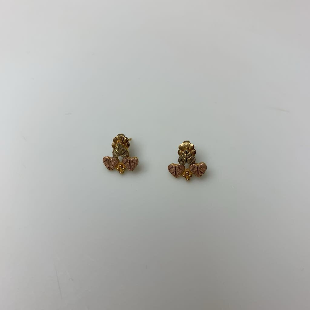 10K Black Hills Gold Stud Earrings (1.6g)