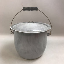 Load image into Gallery viewer, Vintage Gray Enamel Stock Pot with Lid (8&quot;)
