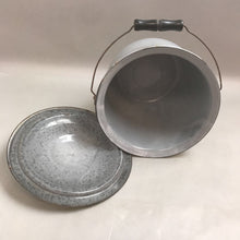 Load image into Gallery viewer, Vintage Gray Enamel Stock Pot with Lid (8&quot;)
