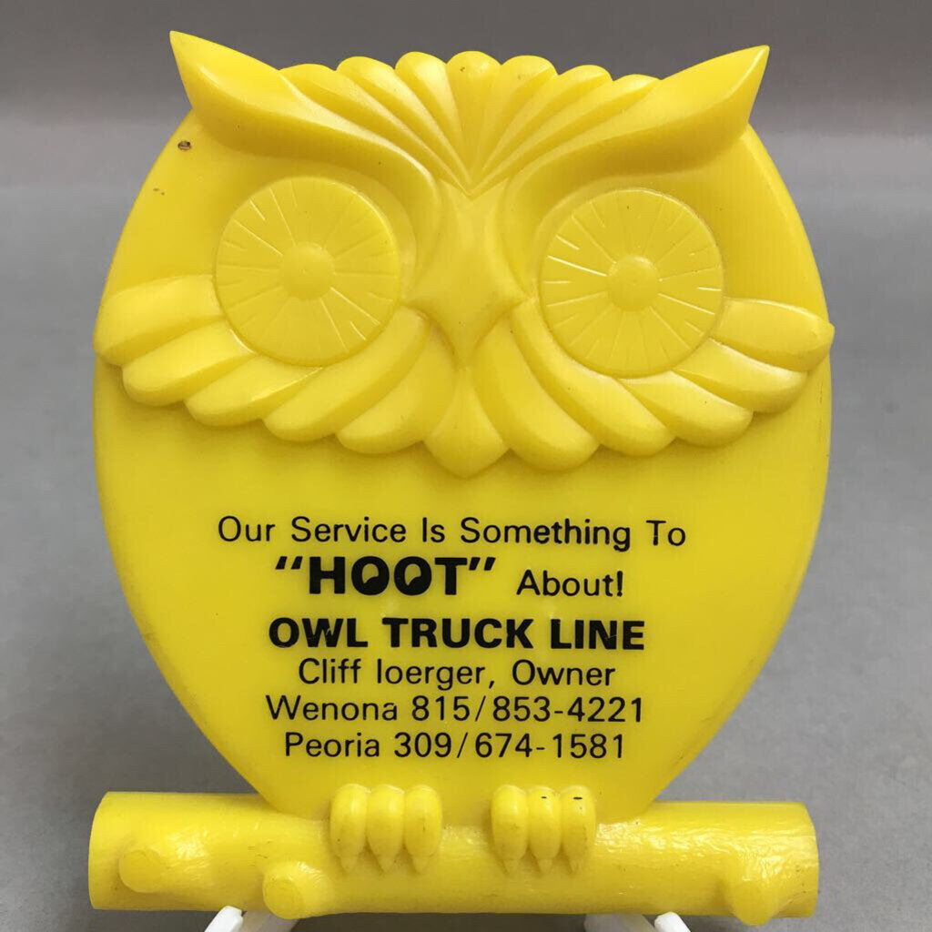 Owl Truck Line Wenona/Peoria Illinois Advertising Owl (4