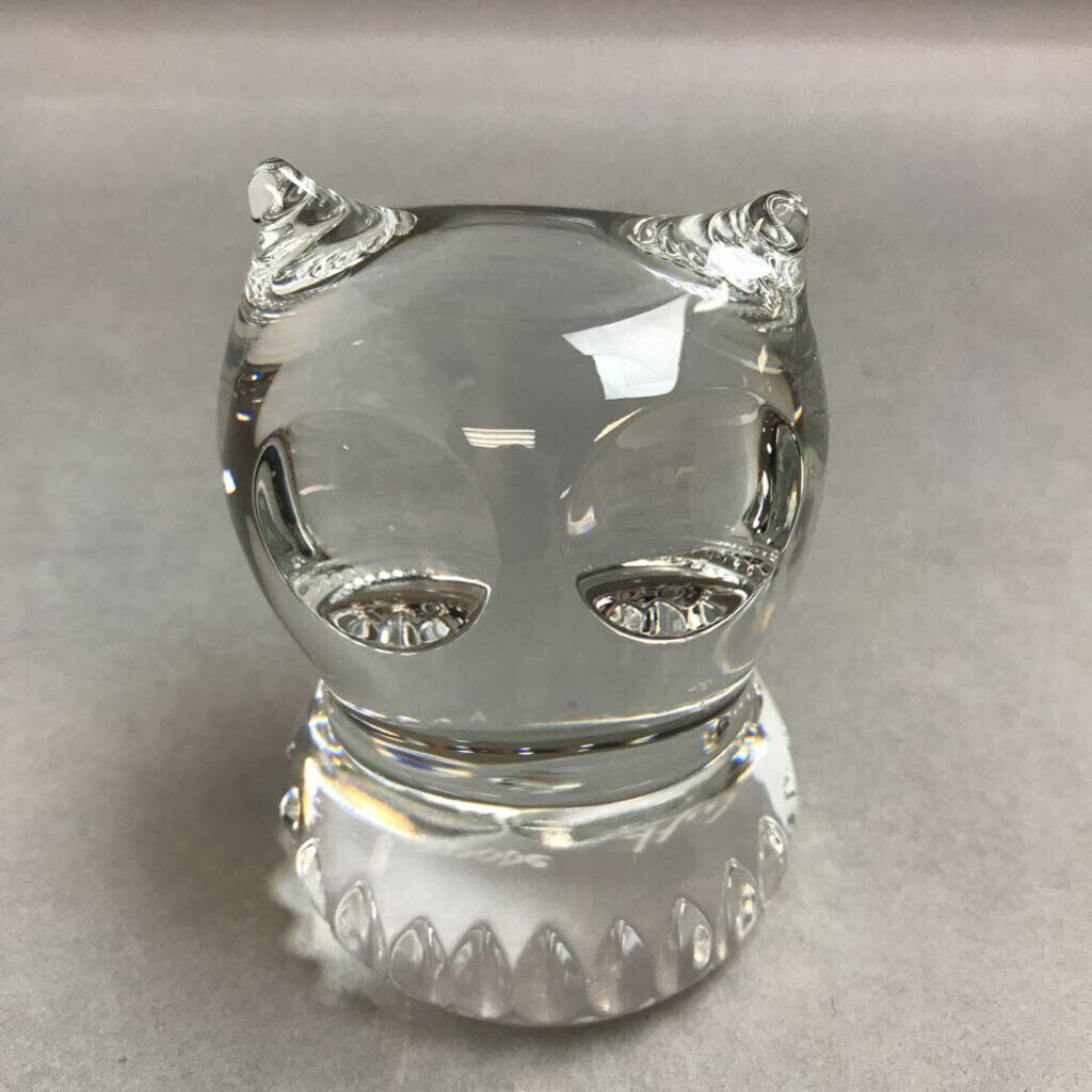Vintage Crystal Spode Owl Paperweight (3