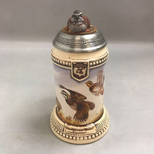 Load image into Gallery viewer, Beer Stein Quail Unlimited Hedgerow Bobs by Dave Chapple (9in)
