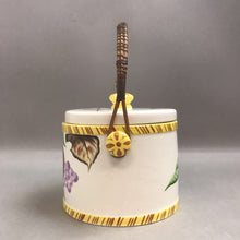 Load image into Gallery viewer, Vintage Miyao Cookie Jar with Wicker Handle (5in)
