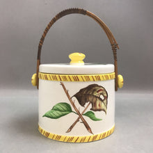 Load image into Gallery viewer, Vintage Miyao Cookie Jar with Wicker Handle (5in)
