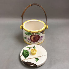 Load image into Gallery viewer, Vintage Miyao Cookie Jar with Wicker Handle (5in)
