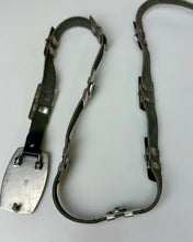 Load image into Gallery viewer, Vintage Nickel Silver Turquoise Heart Shadowbox Concho Belt Signed BC (33&quot;)
