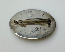 Load image into Gallery viewer, Vintage Sterling Turquoise Concho Brooch Pin (1.75&quot;)
