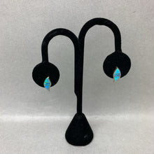 Load image into Gallery viewer, Vintage Native American Sterling Opal Inlay 0.5&quot; Stud Earrings
