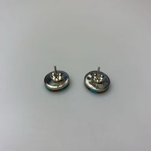 Load image into Gallery viewer, Vintage Native American Sterling Turquoise MOP Wheel Inlay 0.5&quot; Stud Earrings
