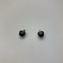 Load image into Gallery viewer, Vintage Native American Sterling Lapis Lazuli 0.25&quot; Stud Earrings
