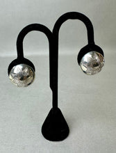 Load image into Gallery viewer, Vintage Native American Sterling Domed Concho Button 1&quot; Stud Earrings
