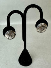 Load image into Gallery viewer, Vintage Native American Sterling Domed 0.75&quot; Concho Button Stud Earrings
