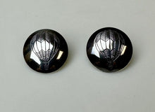 Load image into Gallery viewer, Vintage Native American Sterling Balloon Etching Domed 0.75" Stud Earrings
