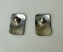 Load image into Gallery viewer, Vintage Native American Sterling Etched Rectangular 0.75&quot; Stud Earrings
