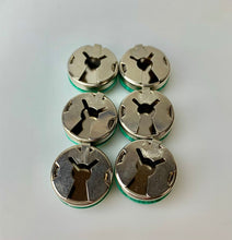 Load image into Gallery viewer, Malachite Stainless Steel Button Cover Set of 6
