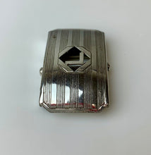 Load image into Gallery viewer, Vintage Sterling Etched Cutout Initial Belt Buckle (1x2&quot;)
