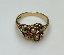 Load image into Gallery viewer, 10K Black Hills Gold Pearl Ring sz 6 (3.2g)
