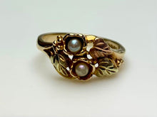 Load image into Gallery viewer, 10K Black Hills Gold Pearl Ring sz 6 (3.2g)
