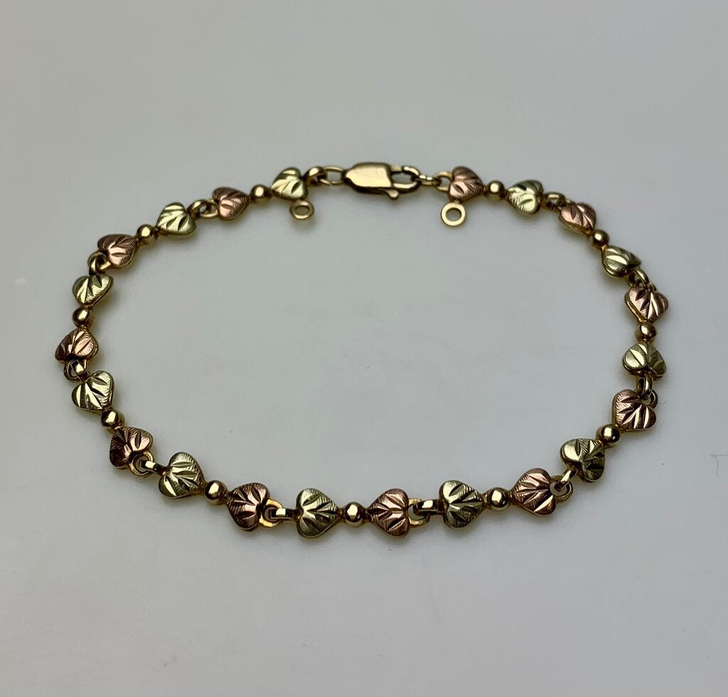 10K Black Hills Gold Leaf Link 7.5