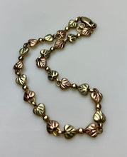 Load image into Gallery viewer, 10K Black Hills Gold Leaf Link 7.5" Bracelet (6.3g)
