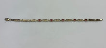 Load image into Gallery viewer, 10K Gold Ruby Love Link 6.75&quot; Bracelet (4.0g)
