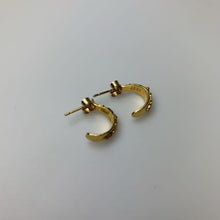 Load image into Gallery viewer, 10K Black Hills Gold Half Hoop Stud Earrings (1.9g)
