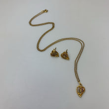 Load image into Gallery viewer, 10K Black Hills Gold Pendant on Gold Filled 19&quot; Chain &amp; Stud Earrings Set (3.5g)
