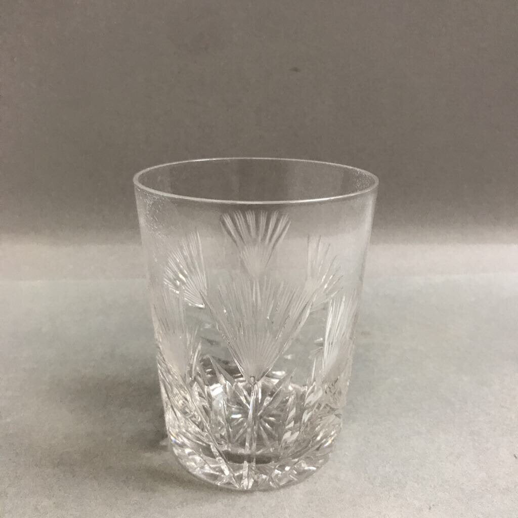 Cut Glass Lowball Glass (4x3.25) (5 Available)