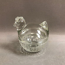 Load image into Gallery viewer, Clear Glass Nesting Hen (4x3.25x3.25)
